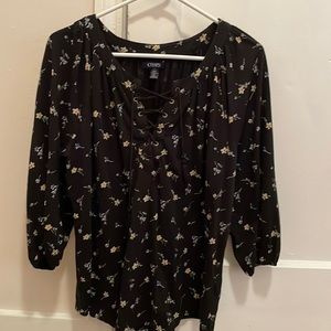 Chaps large 3/4 length shirt